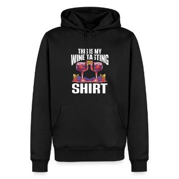 Wine Tasting Funny Wine Lover - Männer Premium Bio Hoodie - Schwarz - Vorne - Nico (187cm)