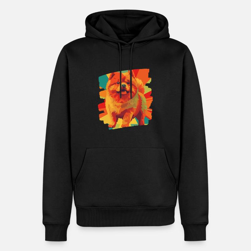 Chow Chow - Sweat à capuche Premium bio Homme - noir