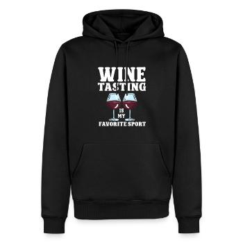 Wine Tasting Funny Wine Lover - Männer Premium Bio Hoodie - Schwarz - Vorne - Nico (187cm)