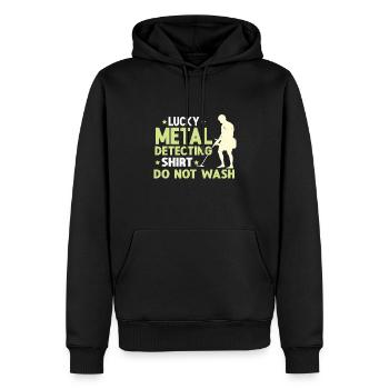 Metal Detector Shirt for Men Lucky Metal Detecting - Männer Premium Bio Hoodie - Schwarz - Vorne - Nico (187cm)
