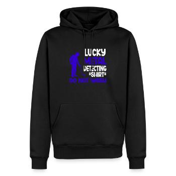 Metal Detector Shirt for Men Lucky Metal Detecting - Männer Premium Bio Hoodie - Schwarz - Vorne - Nico (187cm)