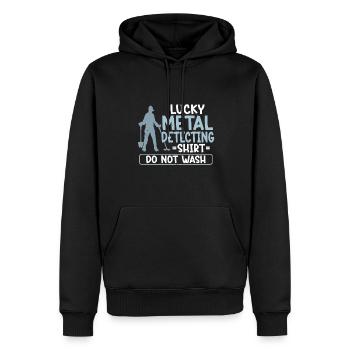 Metal Detector Shirt for Men Lucky Metal Detecting - Männer Premium Bio Hoodie - Schwarz - Vorne - Nico (187cm)