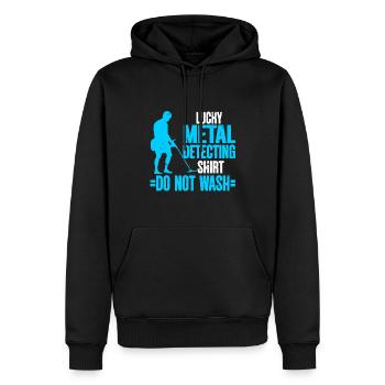 Metal Detector Shirt for Men Lucky Metal Detecting - Männer Premium Bio Hoodie - Schwarz - Vorne - Nico (187cm)