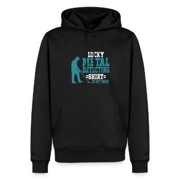 Metal Detector Shirt for Men Lucky Metal Detecting - Männer Premium Bio Hoodie - Schwarz - Vorne - Nico (187cm)