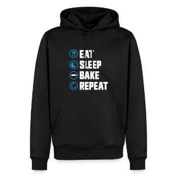 Boulangerie Boulangerie Boulanger - Sweat à capuche Premium bio Homme - noir - Devant - Nico (187cm)
