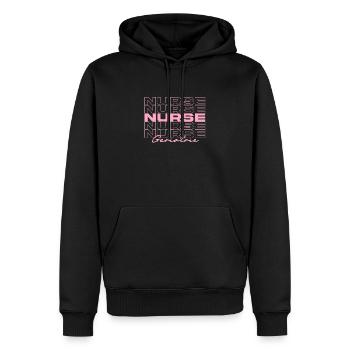 Infirmière gériatrique Infirmières médicales élégantes - Sweat à capuche Premium bio Homme - noir - Devant - Nico (187cm)