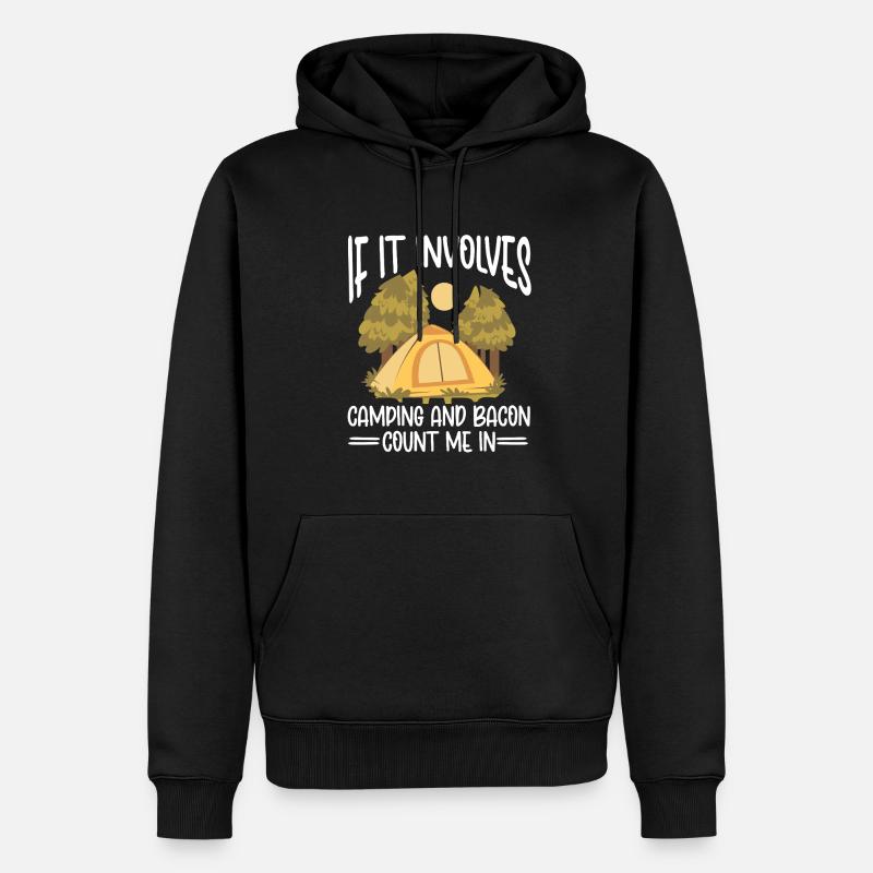 Camping Feu de camp Camper - Sweat à capuche Premium bio Homme - noir