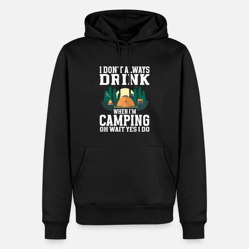 Camping Campfire Camper - Männer Premium Bio Hoodie - Schwarz