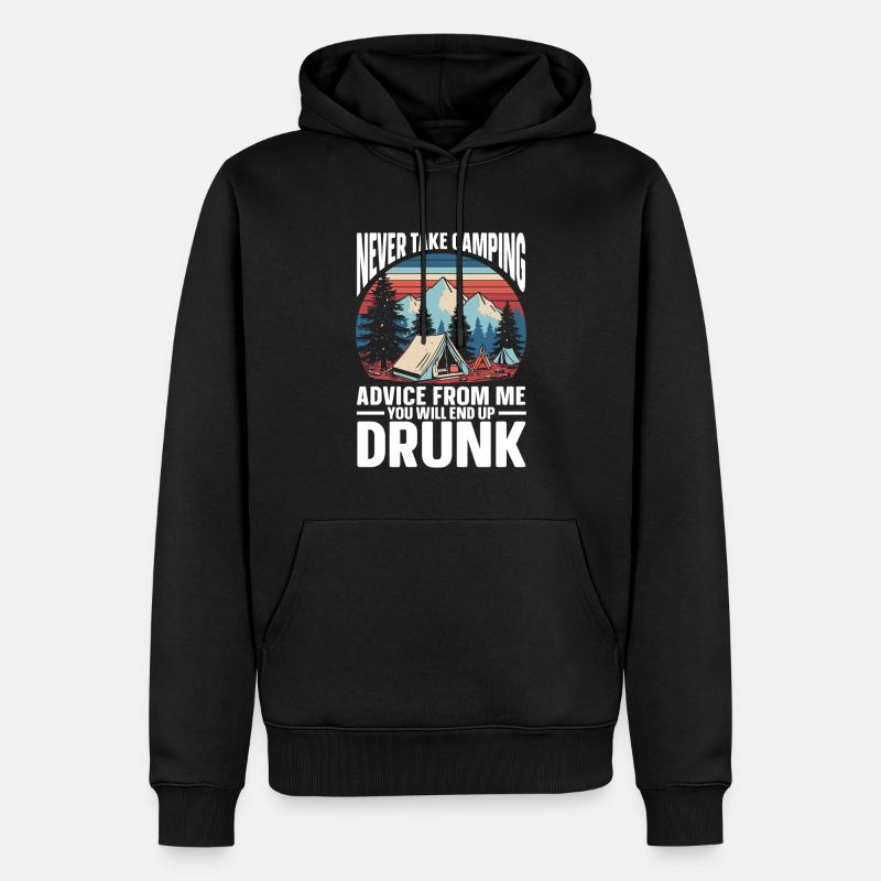 Camping Campfire Camper - Männer Premium Bio Hoodie - Schwarz