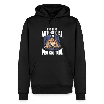 Camping Campfire Camper - Männer Premium Bio Hoodie - Schwarz - Vorne - Nico (187cm)