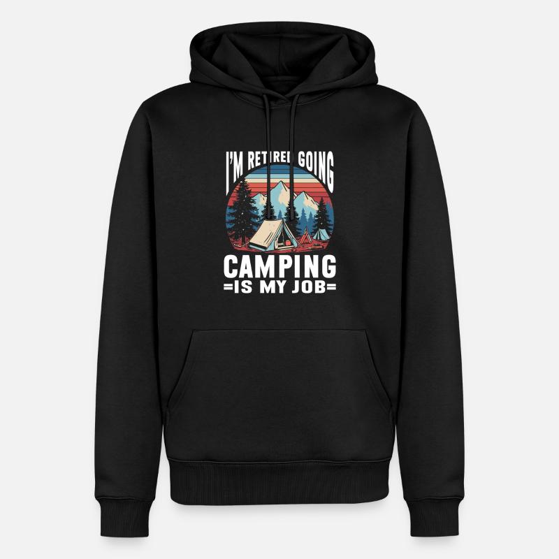 Camping Campfire Camper - Männer Premium Bio Hoodie - Schwarz