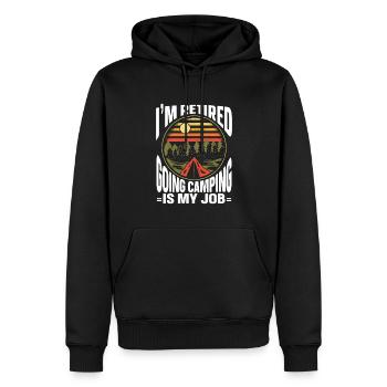 Camping Campfire Camper - Männer Premium Bio Hoodie - Schwarz - Vorne - Nico (187cm)