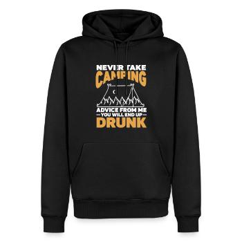 Camping Campfire Camper - Männer Premium Bio Hoodie - Schwarz - Vorne - Nico (187cm)