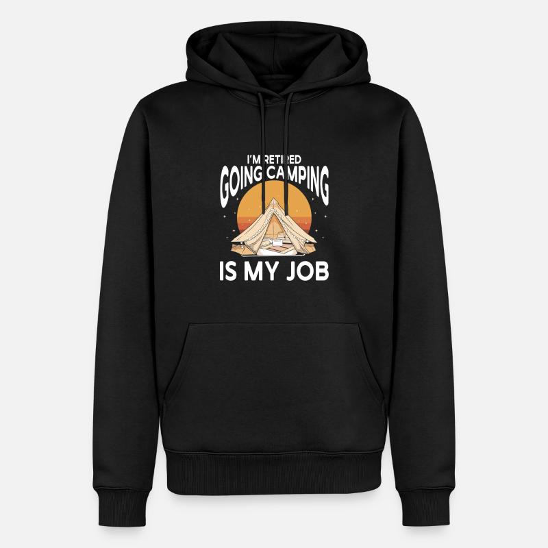 Camping Campfire Camper - Männer Premium Bio Hoodie - Schwarz