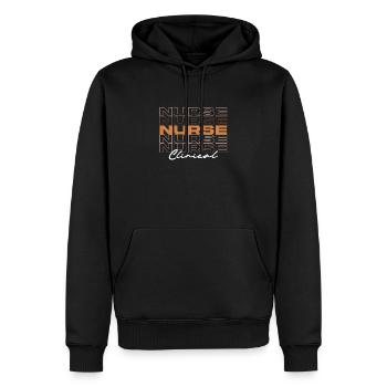 Schwarz Stark Klinische Krankenschwester Melanin Afrikanisch - Männer Premium Bio Hoodie - Schwarz - Vorne - Nico (187cm)