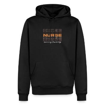 Black Learning Disability Nurse Melanin African - Men’s Premium Organic Hoodie - black - Front - Nico (187cm)