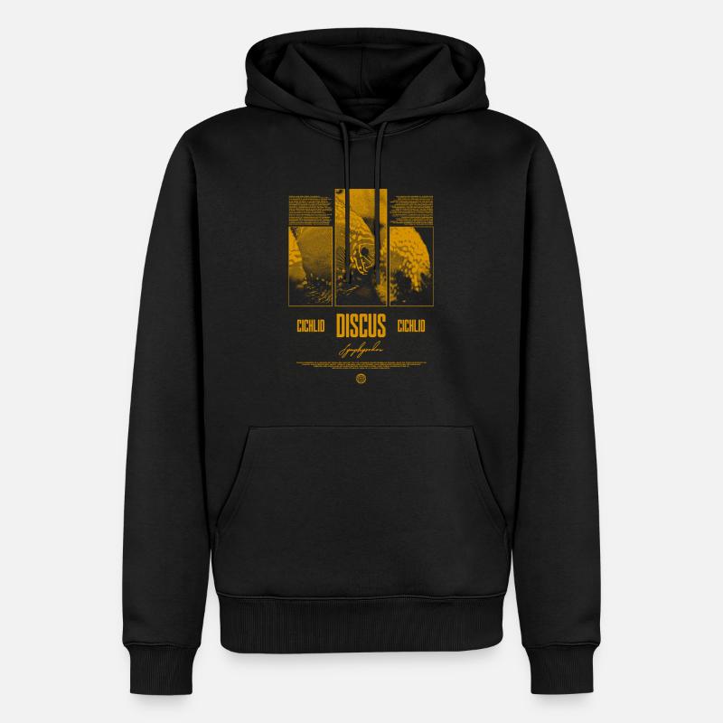 Diskusfisch Buntbarsch Aquarium Fischhalter - Männer Premium Bio Hoodie - Schwarz