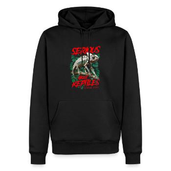 Pris au sérieux par les reptiles Gardien de reptiles Né en 1941 - Sweat à capuche Premium bio Homme - noir - Devant - Nico (187cm)