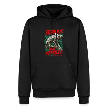 Sérieux au sujet des reptiles Gardien de reptiles Né en 1966 - Sweat à capuche Premium bio Homme - noir - Devant - Nico (187cm)