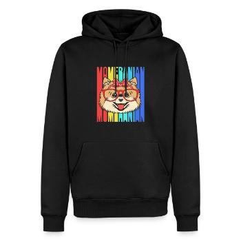 Zwergspitz Pomeranian Mama - Männer Premium Bio Hoodie - Schwarz - Vorne - Nico (187cm)