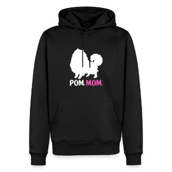 Poméranien Poméranien Chien Papa - Sweat à capuche Premium bio Homme - noir - Devant - Nico (187cm)