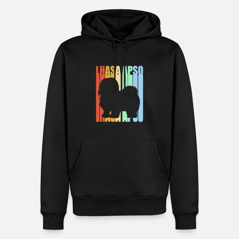 Lhassa Apso - Sweat à capuche Premium bio Homme - noir