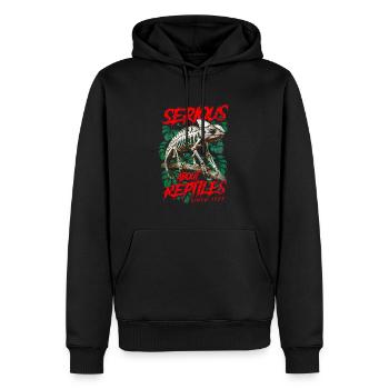 Ernsthaft über Reptilien Reptile Keeper Geboren 1985 - Männer Premium Bio Hoodie - Schwarz - Vorne - Nico (187cm)