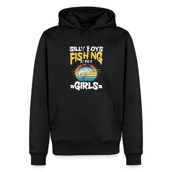 Fishing Design Fish Lover Fisherman - Männer Premium Bio Hoodie - Schwarz - Vorne - Nico (187cm)
