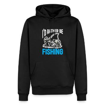 Fishing Design Fish Lover Fisherman - Männer Premium Bio Hoodie - Schwarz - Vorne - Nico (187cm)