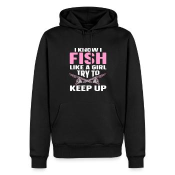 Fishing Design Fish Lover Fisherman - Männer Premium Bio Hoodie - Schwarz - Vorne - Nico (187cm)