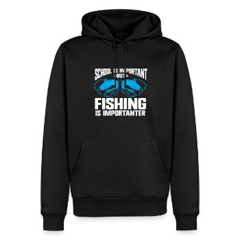 Fishing Design Fish Lover Fisherman - Männer Premium Bio Hoodie - Schwarz - Vorne - Nico (187cm)