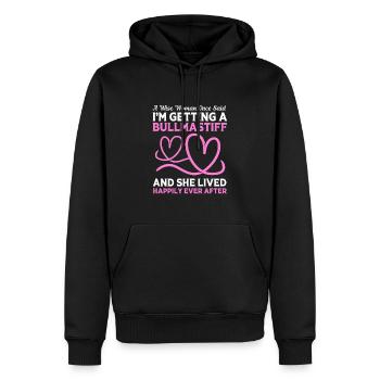 Bullmastiff - Sweat à capuche Premium bio Homme - noir - Devant - Nico (187cm)