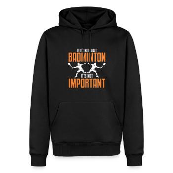 Badminton Player - Männer Premium Bio Hoodie - Schwarz - Vorne - Nico (187cm)