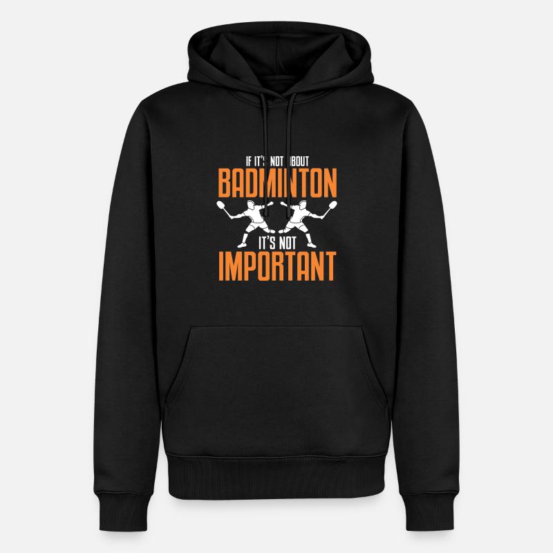 Badminton Player - Männer Premium Bio Hoodie - Schwarz