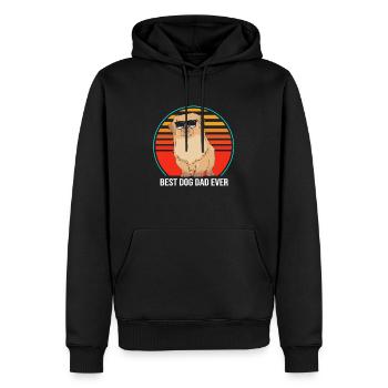 Pékinois - Sweat à capuche Premium bio Homme - noir - Devant - Nico (187cm)