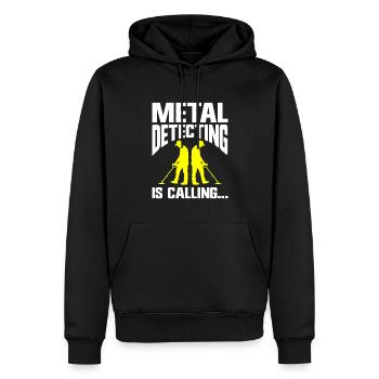 Détecteur de métaux Détection de métaux - Sweat à capuche Premium bio Homme - noir - Devant - Nico (187cm)