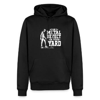 Détecteur de métaux Détection de métaux - Sweat à capuche Premium bio Homme - noir - Devant - Nico (187cm)