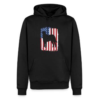 Irischer Wolfshund - Männer Premium Bio Hoodie - Schwarz - Vorne - Nico (187cm)