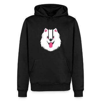 Samojede Hund Samoyed - Männer Premium Bio Hoodie - Schwarz - Vorne - Nico (187cm)