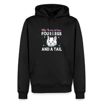 Therapiehund - Männer Premium Bio Hoodie - Schwarz - Vorne - Nico (187cm)