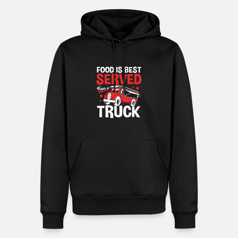 Camion de restauration de snacks - Sweat à capuche Premium bio Homme - noir