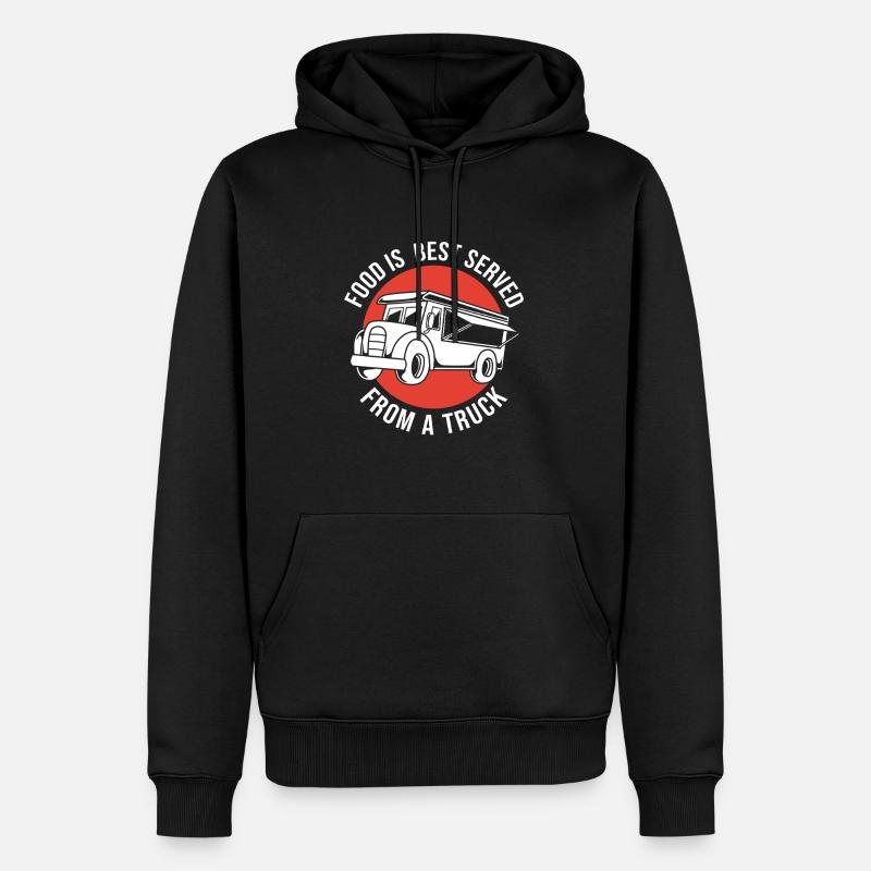 Camion de restauration de snacks - Sweat à capuche Premium bio Homme - noir