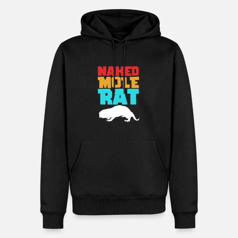Nacktmull - Männer Premium Bio Hoodie - Schwarz