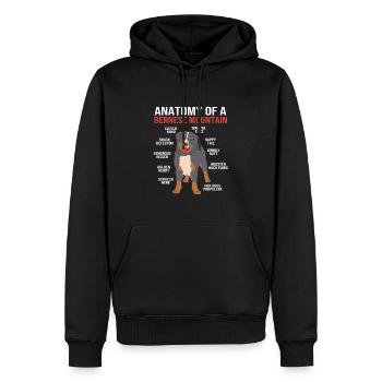 Bouvier bernois - Sweat à capuche Premium bio Homme - noir - Devant - Nico (187cm)