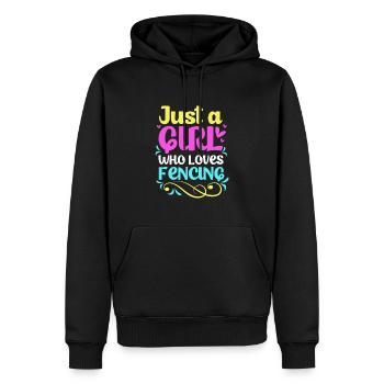 Fechten - Männer Premium Bio Hoodie - Schwarz - Vorne - Nico (187cm)