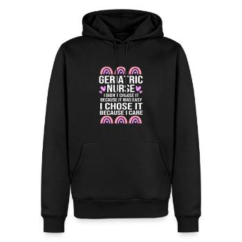 Maison de retraite Infirmière gériatrique Infirmière - Sweat à capuche Premium bio Homme - noir - Devant - Nico (187cm)