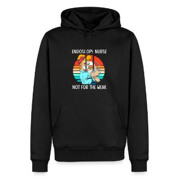 Gastro-entérologie - Sweat à capuche Premium bio Homme - noir - Devant - Nico (187cm)