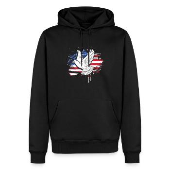 Chasse aux pigeons Chasse aux chasseurs - Sweat à capuche Premium bio Homme - noir - Devant - Nico (187cm)