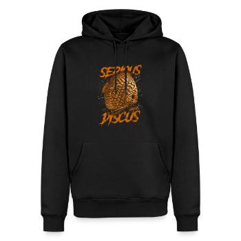 Sérieux au sujet du discus aquariophile gardien de discus - Sweat à capuche Premium bio Homme - noir - Devant - Nico (187cm)