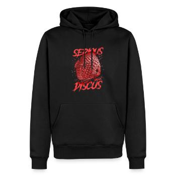 Sérieux au sujet du discus aquariophile gardien de discus - Sweat à capuche Premium bio Homme - noir - Devant - Nico (187cm)